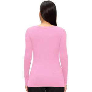 FOXA Women <b>Long</b> <b>Sleeve</b> <b>Undershirt</b> Crew Neck 100% Cotton Breathable Comfort Tee For Scrubs - Product Image 4