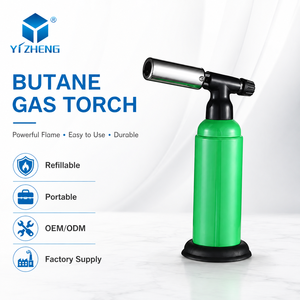 Lampe torche multifonction puissante et sécurisée à gaz butane rechargeable pour la cuisine, le camping et la survie - Product Image 1