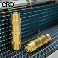 Acoplamiento Rápido Doble Macho CRD de 1/2" y 5/8" para Refrigerante, Junta de Tubería de Cobre HVAC Autosellante y Antifugas para Aire Acondicionado Split