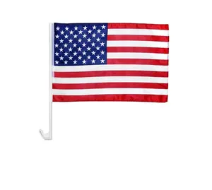 Bandeira do carro americano Poliéster bandeira do carro Bandeira para decoração fã feriado publicidade