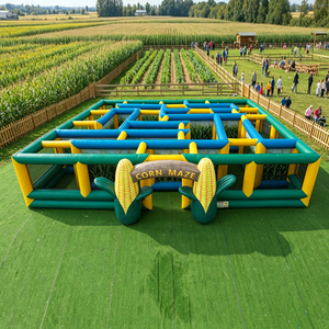 WINSUN Grand labyrinthe gonflable coloré pour enfants et adultes, idéal pour événements extérieurs et activités de carnaval - Product Image 1