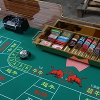 Bby Fabrik Großhandel Holz-Casino Professioneller Roulette-Tisch Luxuriöse Edelstahl-Beine Unterhaltungs-Roulette Einzelnes Spielrad