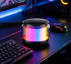 רמקול בלוטות' RGB DS106PRO עם אפקטים של תאורה צבעונית, נייד, קטן, תומך בכרטיס TF, כניסת AUX, מתאים למחשב שולחני, מחשב נייד וסמארטפון. - Product Image 5
