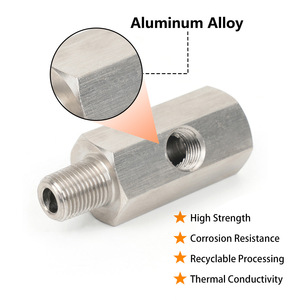 ตัวต่อเทอร์โบชาร์จเจอร์สแตนเลส NPT1/4 NPT1/8อะแดปเตอร์เซ็นเซอร์แรงดันน้ำมันสำหรับรถยนต์ดัดแปลง - Product Image 4