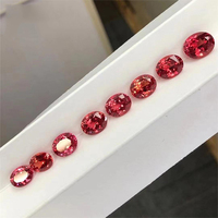 Vente en gros 8*8mm Princesse Cut Lab Grown Padparadscha Saphir Ruby Diamond pour Lab Grown Sapphire Necklace