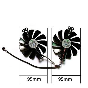 Ventilateur de carte graphique de jeu 95mm CF1010U12S DC 12V 0.45A 4Pin pour <span class=keywords><strong>XFX</strong></span> Speedster SWFT 210 <span class=keywords><strong>RX</strong></span> <span class=keywords><strong>6600</strong></span> 6600XT - Product Image 2