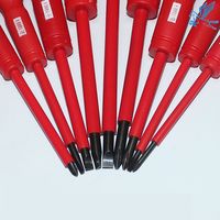 TIANMA Ensemble d'Outils de Tournevis d'Électricien Multifonctionnel 9 Pièces Isolé Incluant des Pinces Lames en Acier Inoxydable