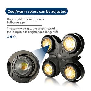 Iluminación Profesional, Luz Cegadora de Escenario con 4 Ojos LED Cálidos y Fríos, Luz Cegadora para Audiencia DMX512 - Product Image 3