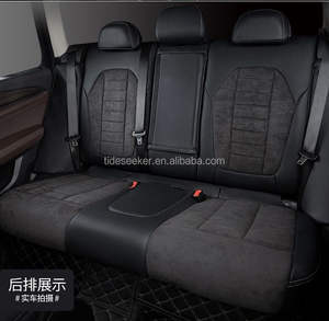 Housse de siège de <span class=keywords><strong>voiture</strong></span> <span class=keywords><strong>en</strong></span> cuir noir et rouge, confortable, luxueuse, respirante, pour cinq sièges, ensemble complet, avant et arrière - Product Image 4