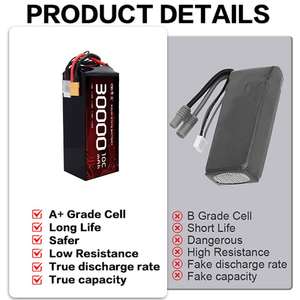 공장 직접 판매 <span class=keywords><strong>14S</strong></span> 30000 Mah 배터리 무인 항공기 리튬 폴리머 무인 항공기 배터리 무인 항공기 및 VTOL 고정 날개 - Product Image 6