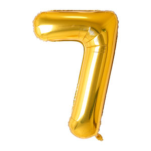 Fungram Popular America Slim 50 pulgadas oro <span class=keywords><strong>Super</strong></span> gran número globos decoración de fiesta de cumpleaños 0-9 globos de helio globos de aluminio - Product Image 6