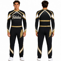 Tenues de cheerleading OEM pour hommes et femmes, ensemble assorti, impression sublimée, vêtements d'équipe pour compétitions de cheerleading