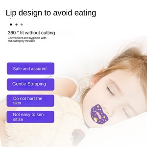 Autocollant magnétique respirant en tissu non tissé pour enfants, correction de la respiration buccale, anti-ronflement et anti-fermeture de la bouche - Product Image 4
