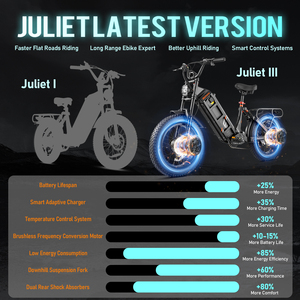 Bicicleta eléctrica eAhora Juliet 3 III de doble motor, 52V 60AH, batería de litio, aleación de acero, 5 niveles de asistencia, para adultos. - Product Image 4
