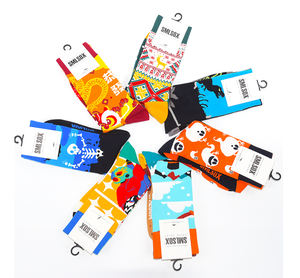 Nouveauté drôle coton Crew vacances chaussettes coloré père noël dessin animé motif robe chaussettes pour femmes et hommes idée cadeau <span class=keywords><strong>de</strong></span> noël - Product Image 6