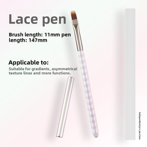 Lot de 10 stylos à ongles en acrylique en forme de diamant pour la construction de gels, la peinture et la manucure - Product Image 2