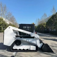 Minipala cingolata diesel Kubota Euro 5 EPA con capacità di carico nominale di 400 kg, dotata di trinciatrice forestale e tosaerba