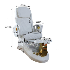 Nagel Salon Möbel Ausrüstung Weiß <span class=keywords><strong>Golden</strong></span> Elektrische Liege <span class=keywords><strong>massage</strong></span> Maniküre Fuß Spa Luxus Pediküre Stühle - Product Image 6