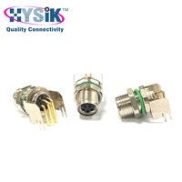 Conector de Panel en Ángulo de 90 Grados M8, Conectores de Enchufe PCB Blindados a Prueba de Agua de 3, 4, 5 y 6 Pines para Sensor de Automatización