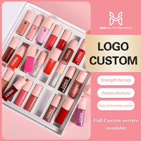 HKH Custom Makeup Private Label, ensemble de 24 rouges à lèvres liquides mats en tube petit format, kit de gloss à lèvres brillant imperméable, hydratant végétalien