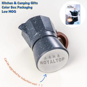 Italian & <span class=keywords><strong>Cuban</strong></span> <span class=keywords><strong>Cafe</strong></span> 150ml/300ml Indigo Moka Pot Stovetop Brewing Coffee Maker para Gas & Electric Stove - Product Image 5