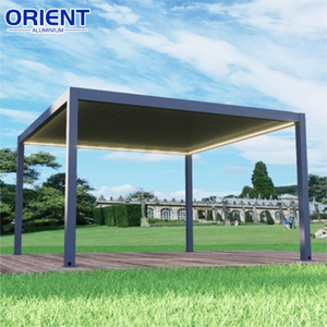 Pergola et gazebo en aluminium, toit métallique pour patio, 3x3, <span class=keywords><strong>6x3</strong></span>, imperméable, gazebo sur mesure, gazebo de jardin en aluminium avec toit en verre à lamelles - Product Image 4
