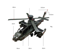 Modèle d'hélicoptère Apache Longbow fait main, modèle d'avion en métal de luxe pour la décoration de la maison, du bar ou du club, cadeau de collection exquis