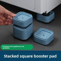 Patins carrés en plastique bleu PTFE, amortisseurs, rehausseurs et anti-humidité pour machines à laver, réfrigérateurs et pulsateurs de tambour