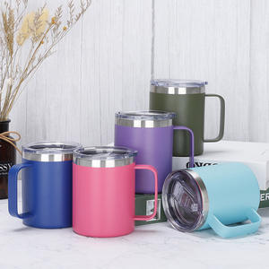 12 oz faible QUANTITÉ MINIMALE <span class=keywords><strong>DE</strong></span> COMMANDE réutilisable tasse <span class=keywords><strong>d</strong></span>'<span class=keywords><strong>eau</strong></span> en acier inoxydable personnalisé café chaud tasse avec poignée - Product Image 5