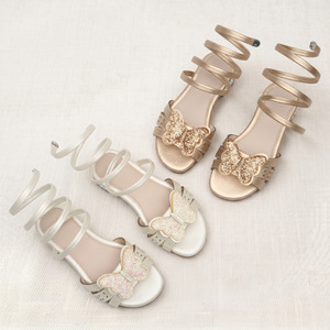 Sandalias de Princesa con Lentejuelas y Adornos de Mariposas para Niñas, con Tira en el Tobillo, Tacón <span class=keywords><strong>Bajo</strong></span>, Suela Suave y Antideslizante - Product Image 4