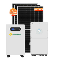 Kit solaire complet hors réseau 8 kW 10 kW 12 kW monophasé 230 V, système solaire hybride avec batterie 16 kW 16 kWh