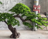 Pohon pinus buatan Mini, pohon Bonsai buatan untuk dekorasi dalam ruangan rumah