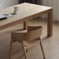 Table à manger en bois massif de style nordique, design luxueux et léger, rectangulaire, meubles pour la maison, pour salle à manger/salon/bureau