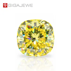 GIGAJEWE-GEMA de diamante amarillo vivo, moissanita, cojín cortado
