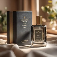 Usine En Gros Bouteilles De Parfum Carré Clair Noir Bouteille En Verre De Parfum 100ML Bouteille De Parfum Avec Boîte Et Couvercle