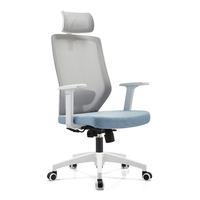 Chaise de bureau moderne en maille de plastique noir de luxe de couleur blanche chaise d'ordinateur maille siège chaise de bureau maille