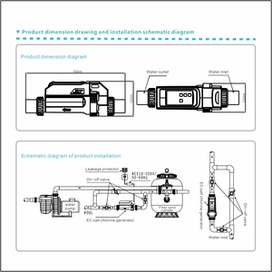 Hệ thống điện phân muối chất lượng cao cho bể bơi, điều khiển qua ứng dụng Wi-Fi, dụng cụ và phụ kiện cho bể bơi nước muối điện phân - Product Image 5