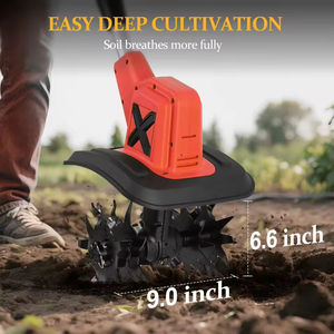 Motoculteur de jardin sans fil réglable, mini cultivateur électrique, profondeur de déchaumage de 24 cm, puissance de 1000 W, entraînement électrique 21 V, 9 pouces de travail - Product Image 5
