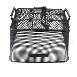 "Rettangolo" a Forma di con la Maniglia, Built-in Sistema di Sgancio Rapido, con fibbia Cinturino In Nylon Acciaio Inox Posteriore Della Bicicletta Cestino <span class=keywords><strong>per</strong></span> la Bici Elettrica - Product Image 4