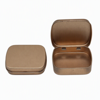Boîte en fer blanc carrée personnalisée avec logo, 58x45x15mm, de qualité alimentaire, pour bonbons, chewing-gum et pilules, avec couvercle