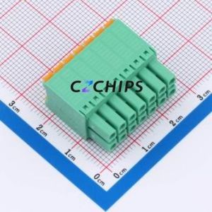 MX15EDGKNH-3.5-2*07P-GN01-Cu-A Plug-in Terminal Block P=3.5mm Connector Plug 2x7P 3.5mm Green - Product Image 2
