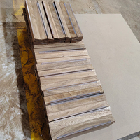 Pièces en bois de noyer noir usinées CNC de haute qualité pour équipements industriels. Services OEM personnalisés avec logos laser perforés