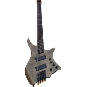 Guitare basse électrique 5 cordes à frettes éventailées, multi-échelles, corps en frêne, manche en érable torréfié sans tête - Product Image 1