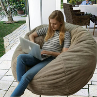 Sofa pouf inclinable paresseux au design moderne confortable rempli de mousse déchiquetée pour la décoration de salon vente en gros d'usine