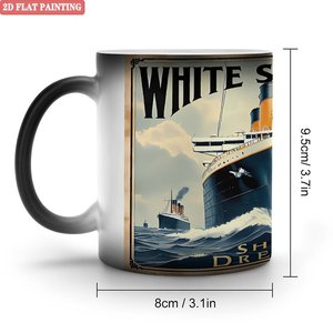 Frosted Black <b>Ceramic</b> <b>Mug</b> 11oz Heat Activated Daily Drinking Cup - Product Image 1