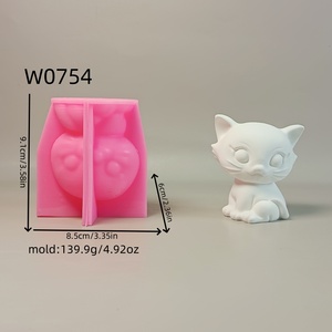 Handmade Resin Casting Molds for DIY Decorative Ornaments Ins Style <b>Silicone</b> Desktop <b>Tools</b> Cat Mold W0754 - Product Image 2