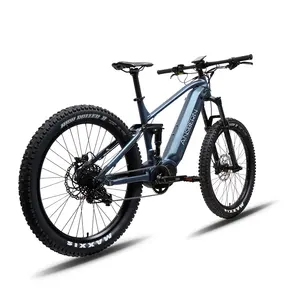 Resbern bicicleta elétrica esportiva, suspensão completa para adultos, bafang mm g510 1000w 48v 17ah