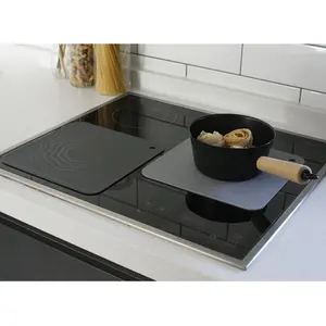 Özel baskı silikon indüksiyon Cooktops Mat yüzey parlatma kaymaz masa korumak kolay temizlenebilir