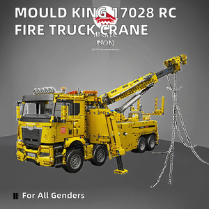 המלך 17028 rc מנוף אבני בניין אבן פלסטיק אש אבן חינוך משאית מגדל אש לבנים אש 1:8 כיף - Product Image 2