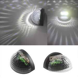 Lámpara Solar Semicircular de Pared con 6 LED, Impermeable para Exteriores, Jardín, Valla, Patio, en Negro, Blanco, Luz Cálida y Arcoíris - Product Image 2